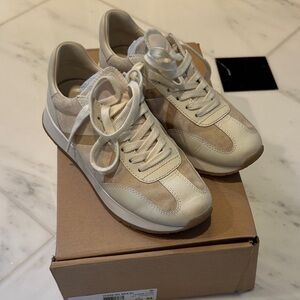 Vince O’Hara Cream and Tan Women's Sneakers